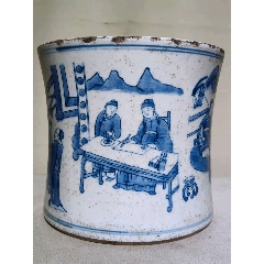 清中期青花缠枝莲纹罐_青花瓷_古苑轩【7788旧书网】