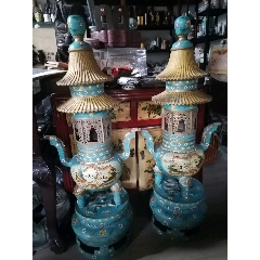 清代铜胎珐琅彩茶壶景泰提梁壶_其他景泰蓝/珐琅_雷雷的店【7788旧书网】