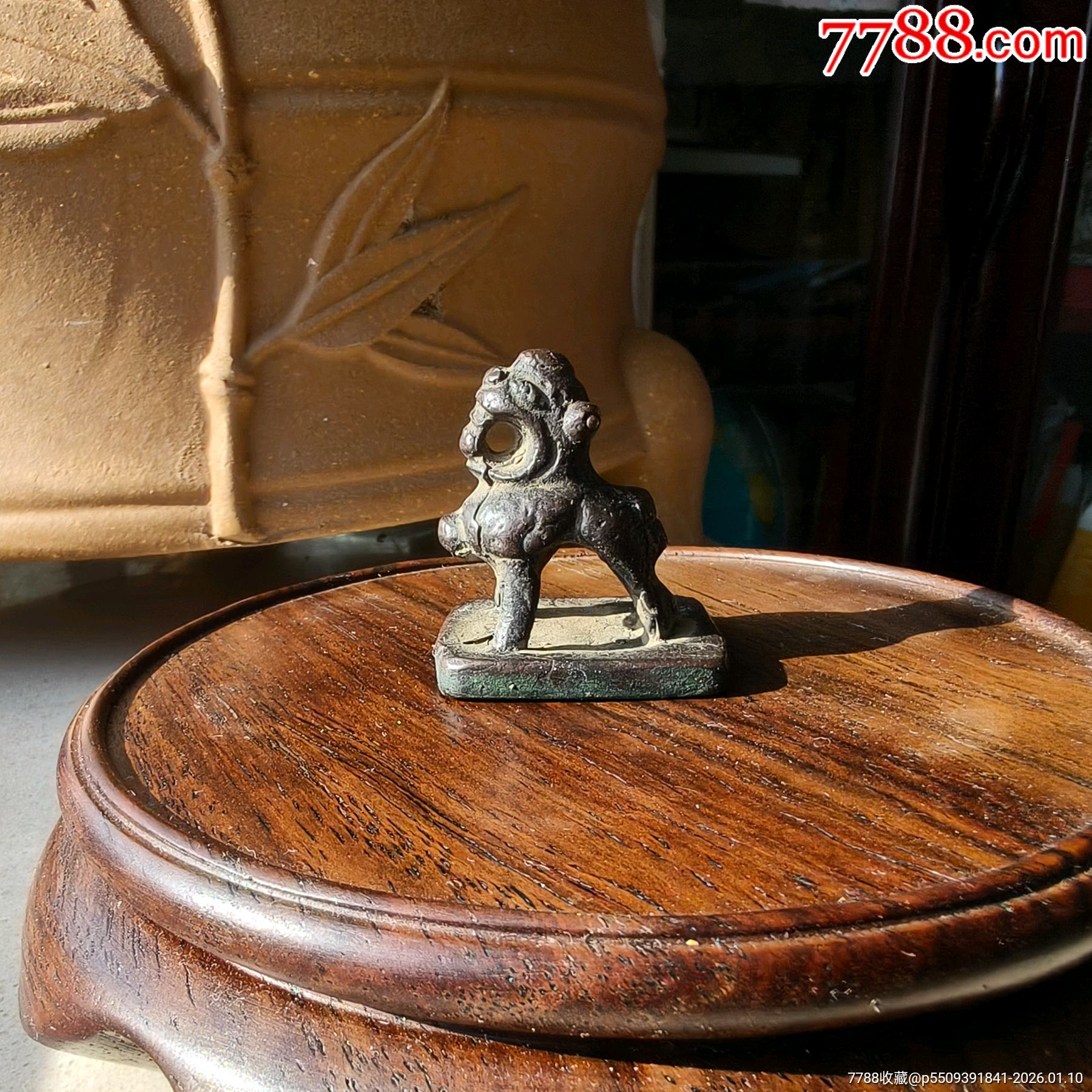 狮钮铜印-铜/金属印章-7788奇石收藏