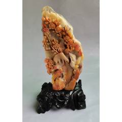 极品老寿山石荔枝冻“三多”佛手形笔筒_寿山石_南缘阁【7788旧书网】