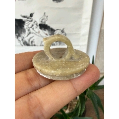 老货精品。篆刻家【友竹】作寿山石田黄石原石原色摆件_寿山石_文玩字画