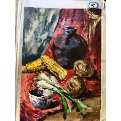 曙光初照_水粉/水彩原画_雅园纸品【7788铜炉收藏】