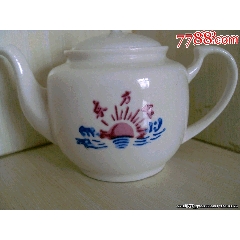 醴陵釉中彩芙蓉花印泥盒【】_旧瓷器_怀旧时光古玩店【7788旧书网】