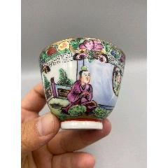 解放初粉彩喜上眉梢花鸟图三隆款赏瓶，高度14公分尺寸：高度14公分品相