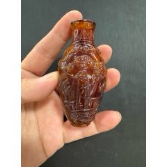 和田玉瑞兽纹鼻烟壶-鼻烟壶-7788鼻烟壶收藏
