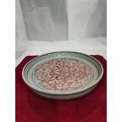 豆青釉 内青花 草花紋 蓋碗 十客(K-A747) 晚清豆青釉青花加白人物瓶_青花瓷_青花瓷迷【7788旧书网】