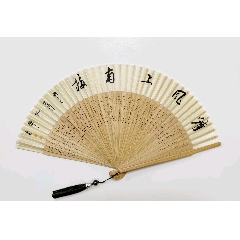 日本折扇昭和时期京都十松屋福井谨制武士扇御舞扇_其他扇子_老弄堂