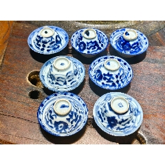 青花福禄寿三星瓷碗（567瓷器）_青花瓷_猫鱼的书摊【7788旧书网】
