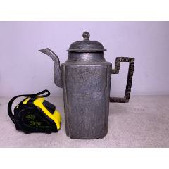 567.清代潮阳名家《颜顺利》六角锡茶叶罐_锡壶/锡器_行行行书店【7788