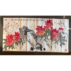 小堀遠州筆 萝字蝶之画 凌雪四条屏工笔国画《春夏秋冬》 - 花鸟画- 99字画网