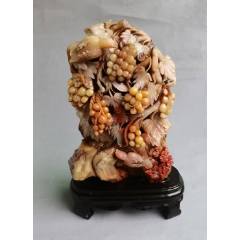 清代老寿山石白田黄印章【张照】款，尺寸2.5-2.2厘米重41.8克，包老保