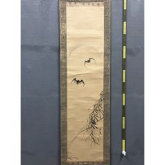慧儿，七十年代工笔花鸟中堂《富贵万年图》国画书法古玩字画装饰挂画