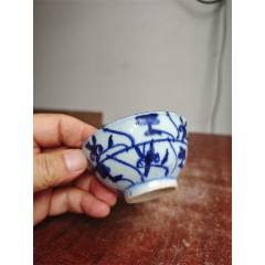 乾隆豆青开窗青花山水风景人物方形瓶_青花瓷_庆林古玩斋【7788旧书网】