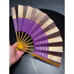 日本折扇昭和时期京都十松屋福井谨制武士扇御舞扇_其他扇子_老弄堂