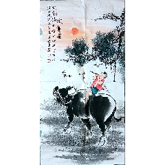 【四条屏】黄冑 風人物図 掛軸セット　宣紙・手工表装　中国画 伝統美術 四条屏】黄冑 風人物図 掛軸セット 宣紙・手工表装 中国画 伝統美術