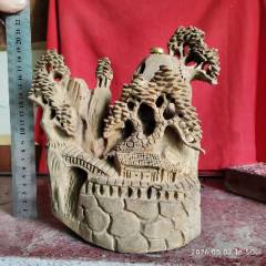 黄杨木【福禄寿】把件，小巧精致包浆厚重自然…_木雕摆件_古董老家具