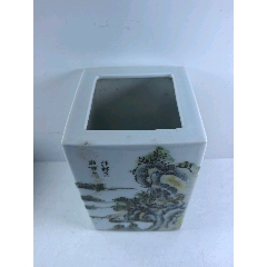 清代五彩人物茶壶，画工好，瓷质好，壶身完整，很好的收藏标本_旧瓷器_