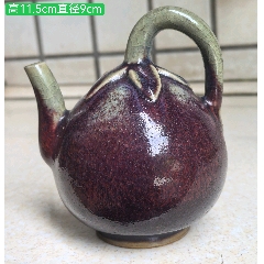 清中期缸豆绿釉苹果尊-花釉/窑变瓷-7788红宝书