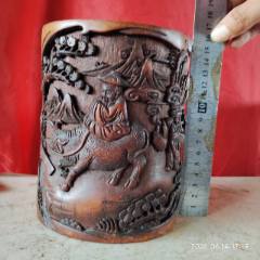 清代老竹雕.笔筒_竹雕笔筒_鑫淼祥古玩店【7788旧书网】