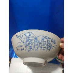 清代青花缠枝莲卷缸_青花瓷_碧华堂【7788旧书网】