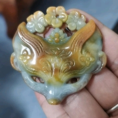 古玩旧藏清代老翡翠狮子绣球_翡翠/缅甸玉_顺应时代【7788旧书网】