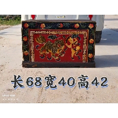 清代民国大漆鎏金精致老木箱收纳箱杂件物箱百宝箱书箱_木盒/木箱_我爱