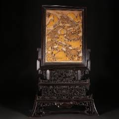 清代老寿山石白田黄印章【张照】款，尺寸2.5-2.2厘米重41.8克，包老保