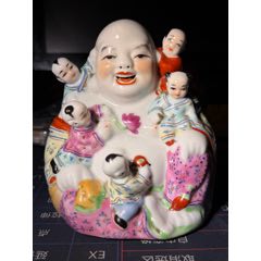 清代广彩开窗人物花鸟瓶一对_旧瓷器_青花瓷迷【7788文玩】
