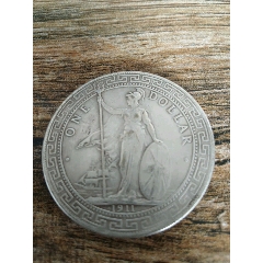 站洋.英属贸易银元壹圆AU55（1911）_外国在华银元_大可藏品【7788钱币网】