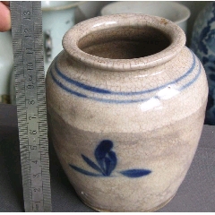 青花粥罐_青花瓷_民俗古玩杂项一手店【7788旧书网】