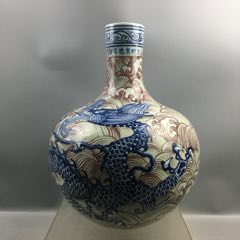 青花山水人物赏瓶_青花瓷_大海好文玩【7788红宝书】