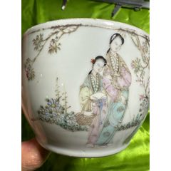 清同治年制粉彩八仙纹陶瓷茶杯_旧瓷器_雷雷的店【7788旧书网】
