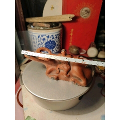 晚明青花蓝釉钱纹八方印花文房水滴_水盂/砚滴_扬古轩古玩交流会所
