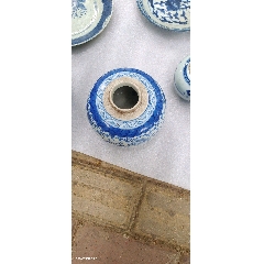 民国玩玉款玲珑瓷盘_青花瓷_丁一晚清民国瓷杂店【7788旧书网】