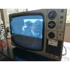 7080年代日立四色电视机，彩电，古董老电器，可收藏可装饰。带电视机罩