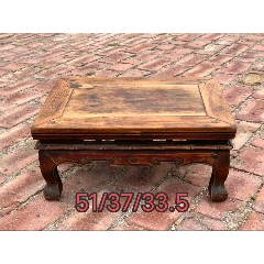古董老黄花梨家具古玩老木器清代海南黄花梨雕龙条案条桌明清家具_木桌