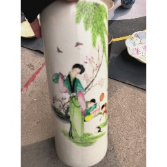 粉彩花卉盖罐，四季花卉盖罐，诗文盖罐，细路粉彩，梅兰竹菊月季花，四