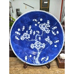 清中晚期.青花.缠枝莲纹.香炉.琴炉.桶式炉.瓷器_青花瓷_吾铭居【7788