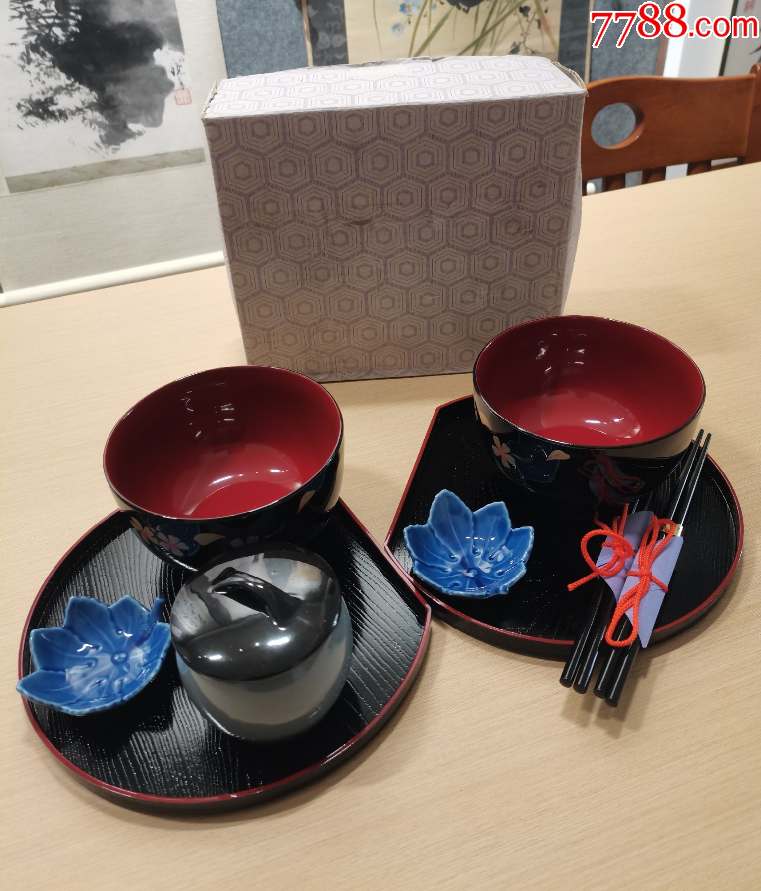 回流輪島涂樹脂漆器食具套裝（9件套，全新全品）_價格98元_第3張_7788商城__七七八八商品交易平臺(7788.com)