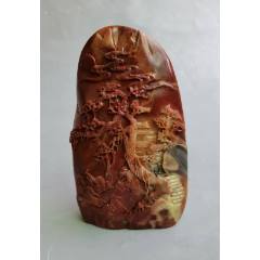 老货精品。篆刻家【友竹】作寿山石田黄石原石原色摆件_寿山石_文玩字画