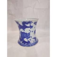 清光绪.青花.冰梅开窗博古图.梅瓶.瓷器_青花瓷_吾铭居【7788老照片】