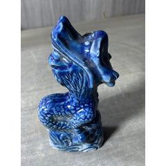 中国古美術　古磁　霽藍釉　琉璃釉　珍品旧蔵　古賞物　大清康熙年製　美品 霁蓝釉笔同_蓝釉瓷_明清古玩糖糖【7788红宝书】