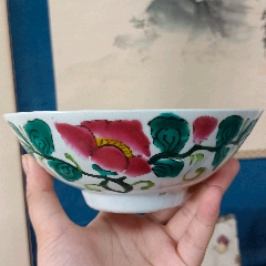 5185晚清寿桃纹粉彩贡盘_旧瓷器_汉唐老普古玩店【7788旧书网】