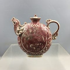 清代若深款青花牡丹花茶碗全品_青花瓷_侯马老古董【7788旧书网】