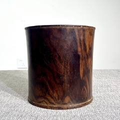 古董老木雕老木器老笔筒老货清代小叶紫檀竹林七贤笔筒老文房四宝-笔筒