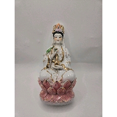 一对民国青底粉彩描金荷花双耳瓶_旧瓷器_丁一晚清民国瓷杂店【7788红宝书】