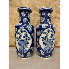 清代嘉庆缠枝花卉纹喜字罐（实价包邮）_青花瓷_御泓轩古玩玉器【7788