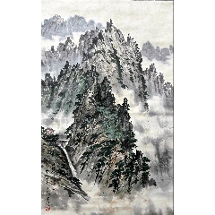 中国颖州画院副院长鲁人山水画_山水国画原作_品墨斋【7788红宝书】