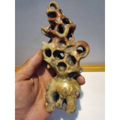 老货精品。篆刻家【友竹】作寿山石田黄石原石原色摆件_寿山石_文玩字画