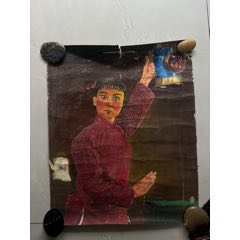 油画原画　30cm 「格子小人」 80年代大连风景小油画5张！_油画原画_大连小滕【7788旧书网】